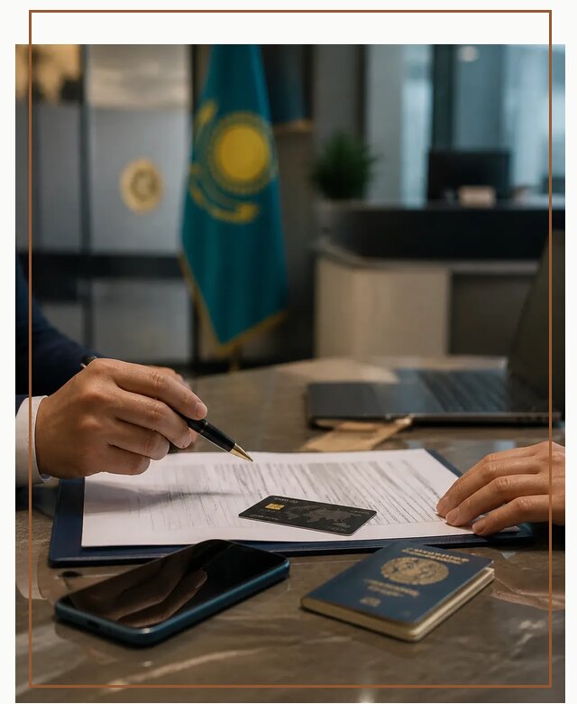 Открытие счета и банковской карты в Казахстане в Анжере-Судженске